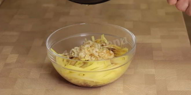 Рецепт корейского картофельного салата камди ча