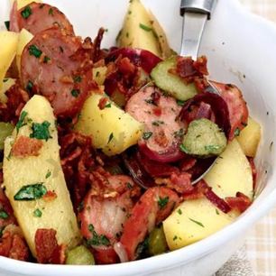 Рецепт Немецкого картофельного салата с копченой колбасой
