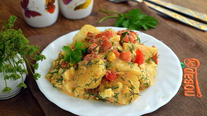 Рецепт Пряного картофельного салата с укропом