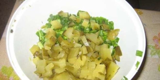 Рецепт салата картофельного с грибами