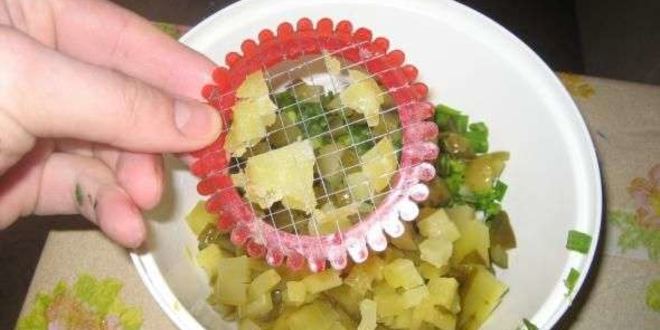 Рецепт салата картофельного с грибами