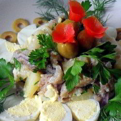 Рецепт Салата картофельного с сельдью