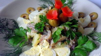 Рецепт Салата картофельного с сельдью