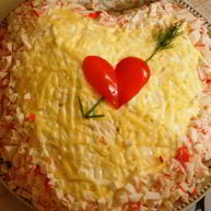 Рецепт Салата с картофелем, крабовыми палочками и яблоками