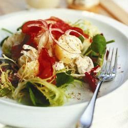 Рецепт Теплого картофельного салата с бастурмой