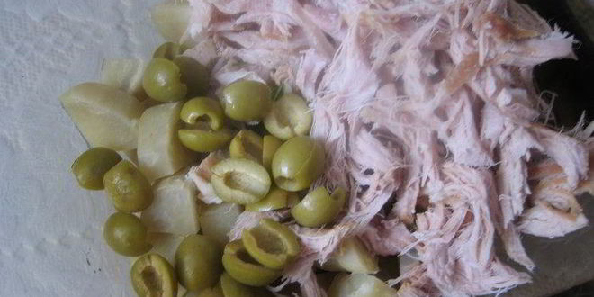 Рецепт теплого картофельного салата с телятиной