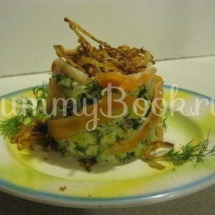 Рецепт Теплого салата с картофелем и лососем