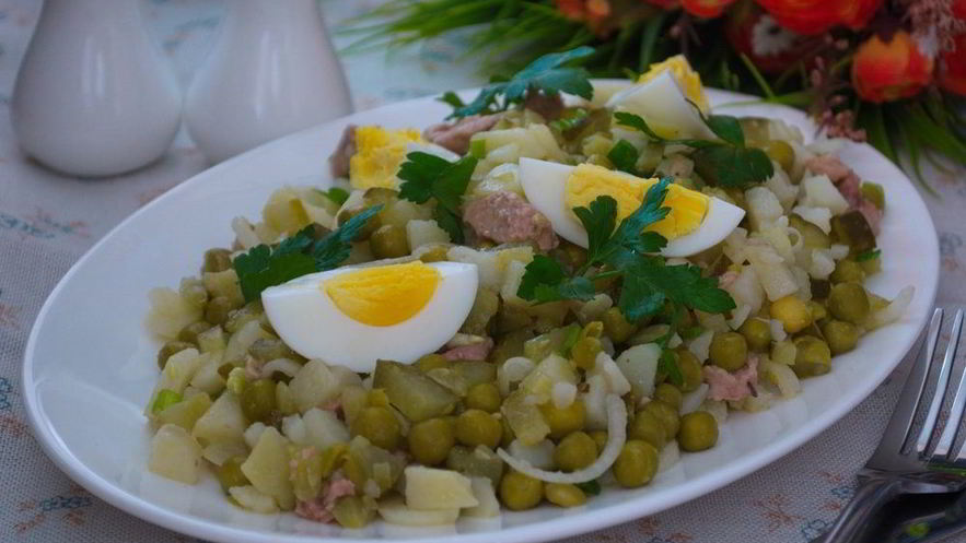 Рецепт консервированного салата из печени трески