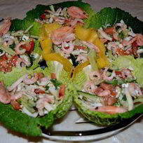 Рецепт Морского салата в чешуе Дракона