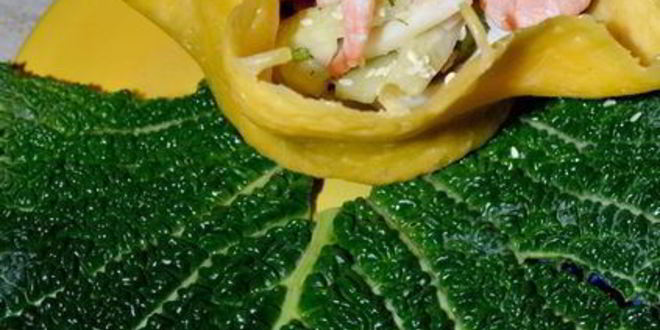 Рецепт морского салата в чешуе дракона