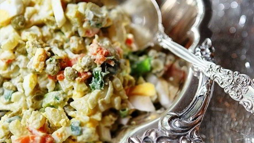 Рецепт диетического оливье