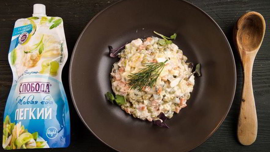 Рецепт легкого салата оливье