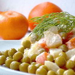 Рецепт Оливье с курицей