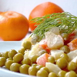 Рецепт Оливье с курицей