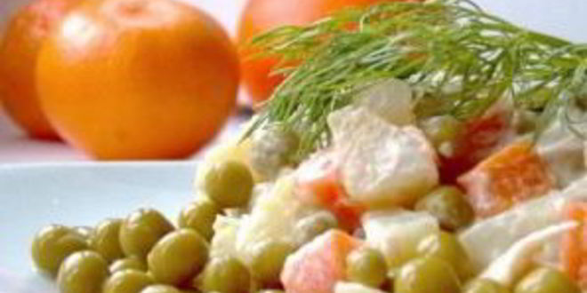 Рецепт оливье с курицей