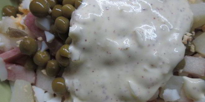 Рецепт оливье с окороком и грушей