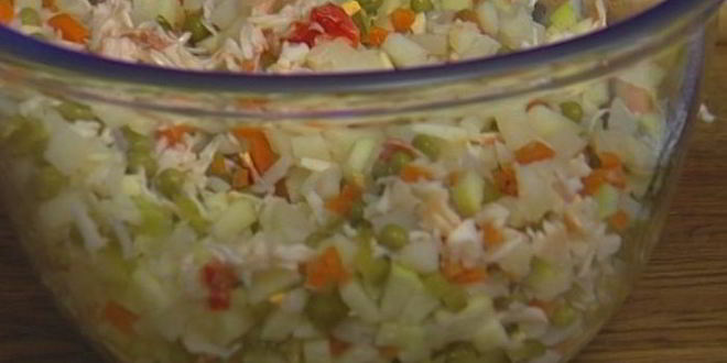 Рецепт салата оливье с домашним майонезом