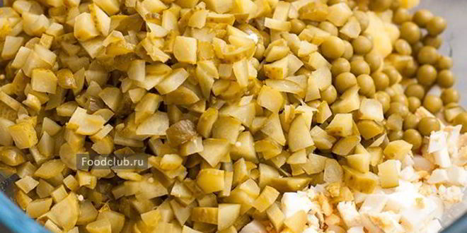 Рецепт салата оливье с говядиной