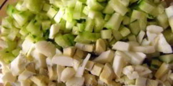 Рецепт салата оливье с грибами