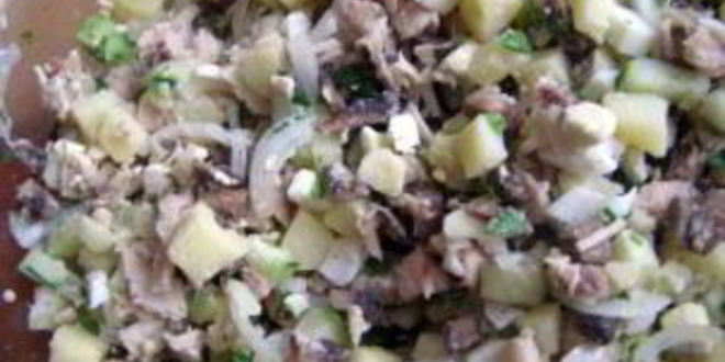 Рецепт салата оливье с грибами