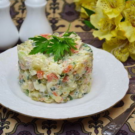 Рецепт Салата Оливье с курицей