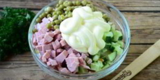 Рецепт салата оливье в лаваше