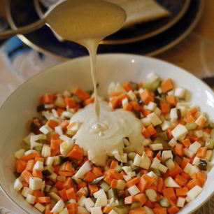 Рецепт Сыроедческого оливье