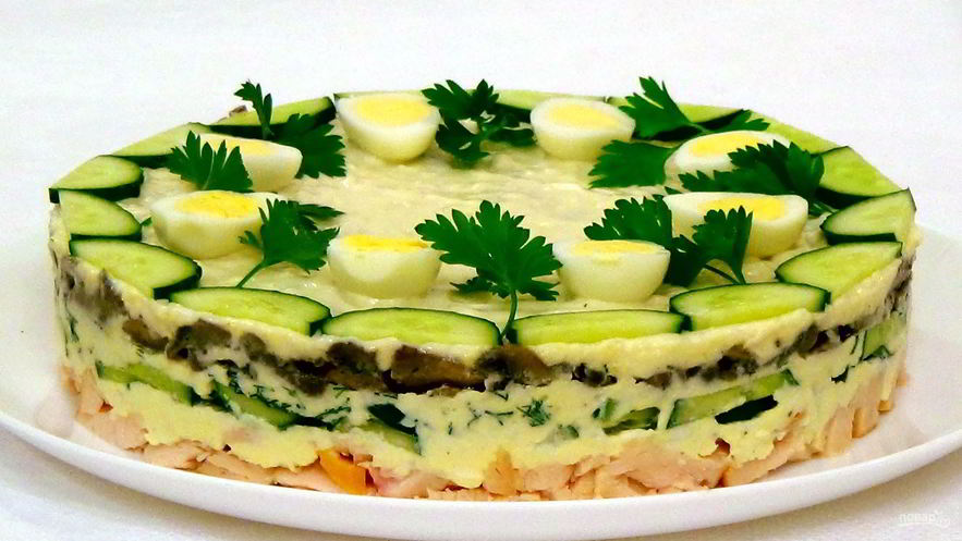 Рецепт праздничного салата курочка ряба