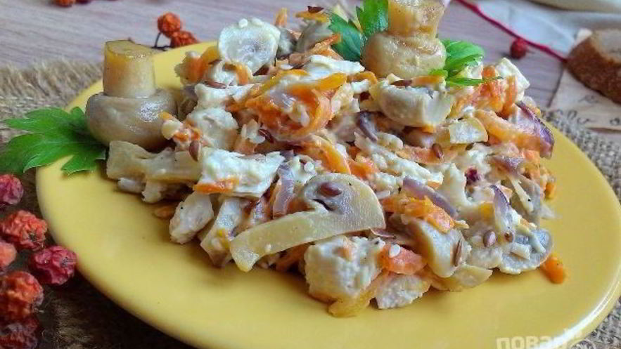 Рецепт салата из филе курицы