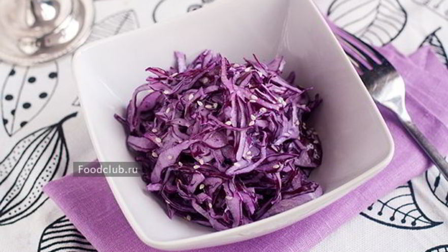 Рецепт салата из красной капусты