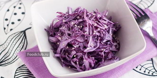 Рецепт салата из красной капусты