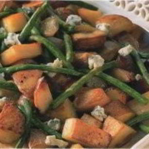 Рецепт Салата из жареного картофеля, фасоли и сыра