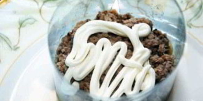 Рецепт мимозы с консервой