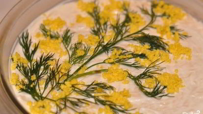 Рецепт Мимозы с маслом и сыром