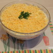 Мимоза с печенью трески