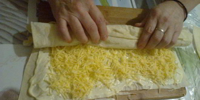 Рецепт мимозы в рулете из лаваша