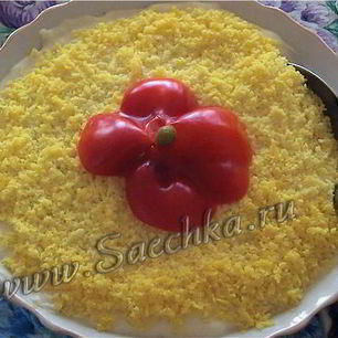 Рецепт Салата Мимоза с консервами