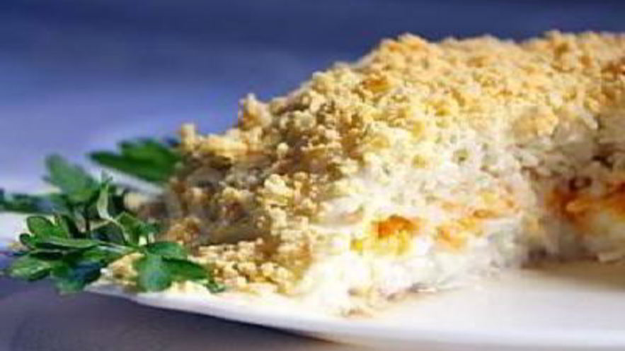 Рецепт салата мимоза с консервированным лососем