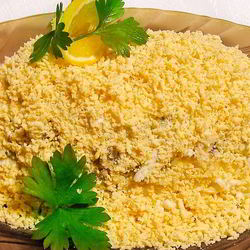 Рецепт Салата Мимоза с консервой и сливочным маслом