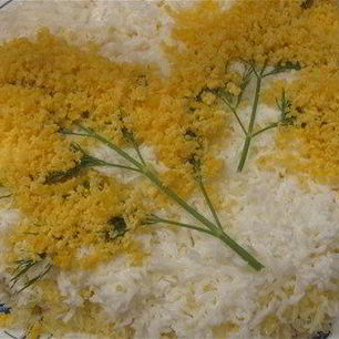 Рецепт Салата Мимоза с лососем