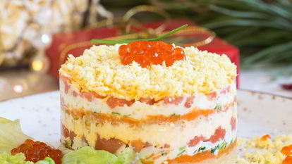 Рецепт Салата Мимоза с семгой