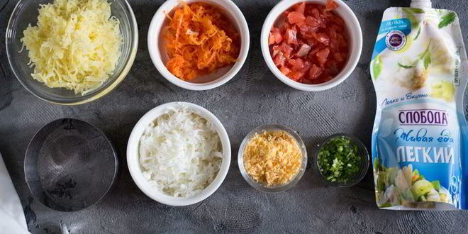 Рецепт салата мимоза с семгой