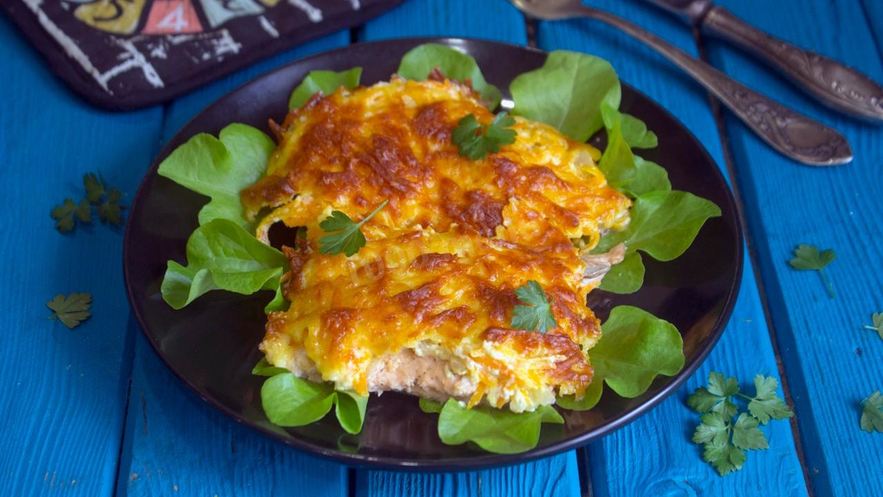 Рецепт горбуши под шубой в духовке