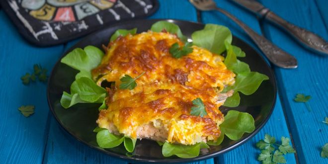 Рецепт горбуши под шубой в духовке