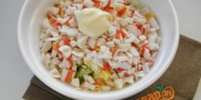 Рецепт салата крабового под шубой