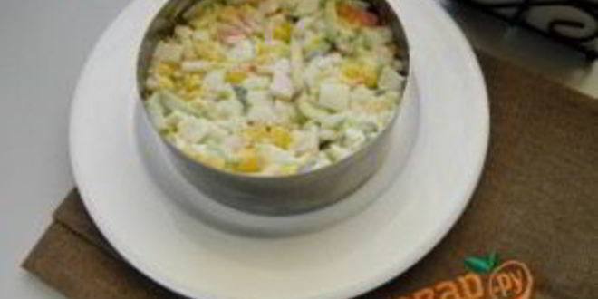 Рецепт салата крабового под шубой