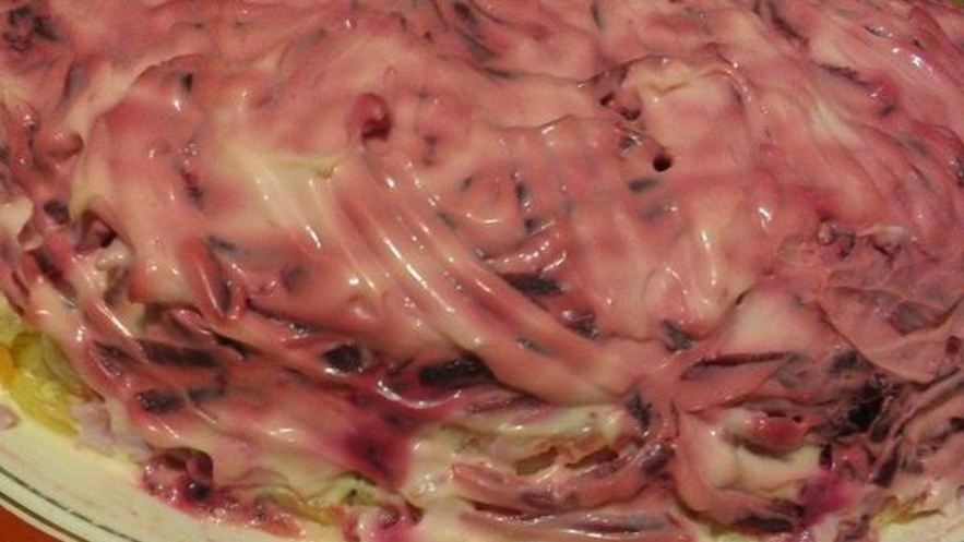 Рецепт салата скумбрия под шубой