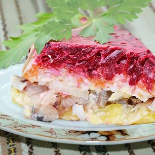 Рецепт Сельди под шубой классическая с желатином