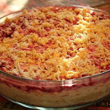 Рецепт Сельди под шубой с яблоком