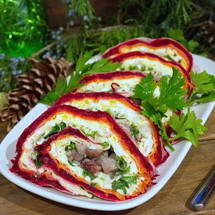 Рецепт Сельди под шубой в лаваше